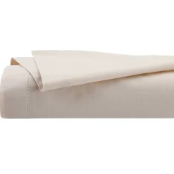 Drap plat - percale - beige lin - 180x290 cm - Atmosphera