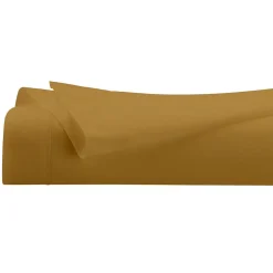 Drap plat - percale - mordoré - 180x290 cm - Atmosphera