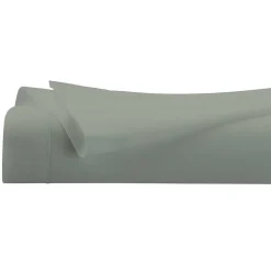 Drap plat - percale - vert - 180x290 cm - Atmosphera