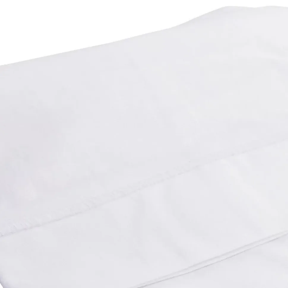 Drap plat avec point bourdon (120x180 cm - Blanc)