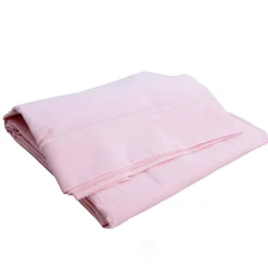 Drap plat avec point bourdon (120x180 cm - Rose Clair)