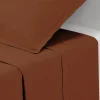 Drap plat Carina en coton 180x290cm rose terracotta - Atmosphera