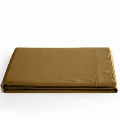 Drap plat Coton Pur Prémium 240 x 300 cm Marron