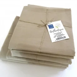 Drap plat en 100% coton biologique (180x290 cm - Ficelle)
