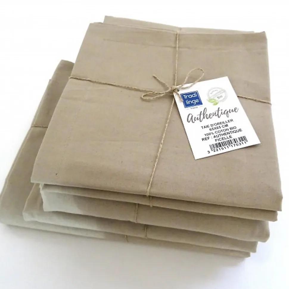 Drap plat en 100% coton biologique (240x300 cm - Ficelle)