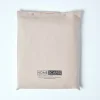 Drap plat en lin lavé beige, 240x275 cm - HOMESCAPES