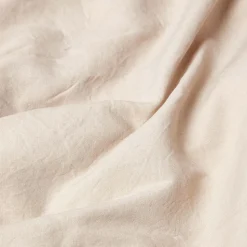 Drap plat en lin lavé beige, 240x275 cm - HOMESCAPES