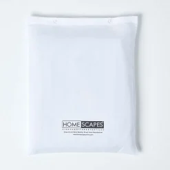Drap plat en lin lavé blanc, 275x275 cm - HOMESCAPES