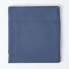Drap plat en lin lavé bleu marine, 275x275 cm - HOMESCAPES