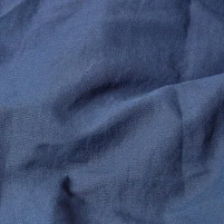 Drap plat en lin lavé bleu marine, 275x275 cm - HOMESCAPES