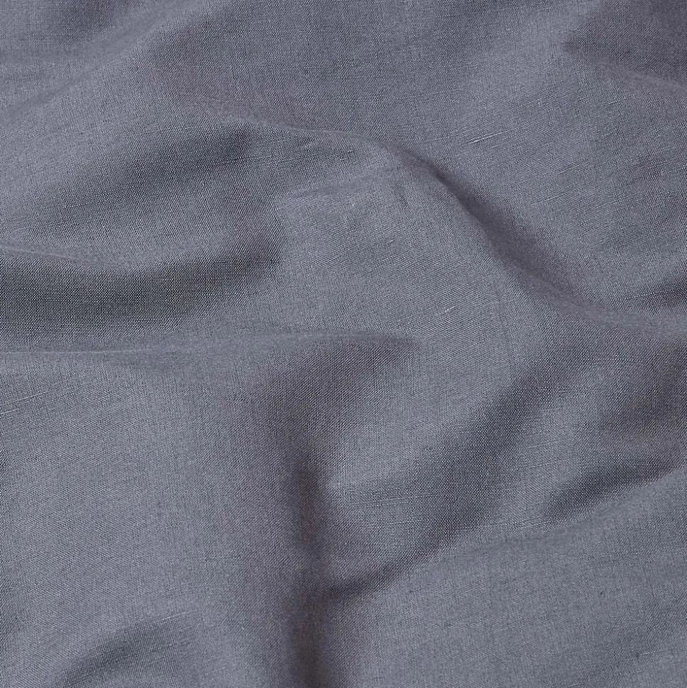 Drap plat en lin lavé gris, 275x275 cm - HOMESCAPES