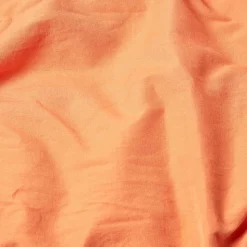 Drap plat en lin lavé orange, 178x255 cm - HOMESCAPES