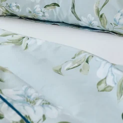 Drap plat en percale de coton au style anglais (240x310 cm - Céladon)
