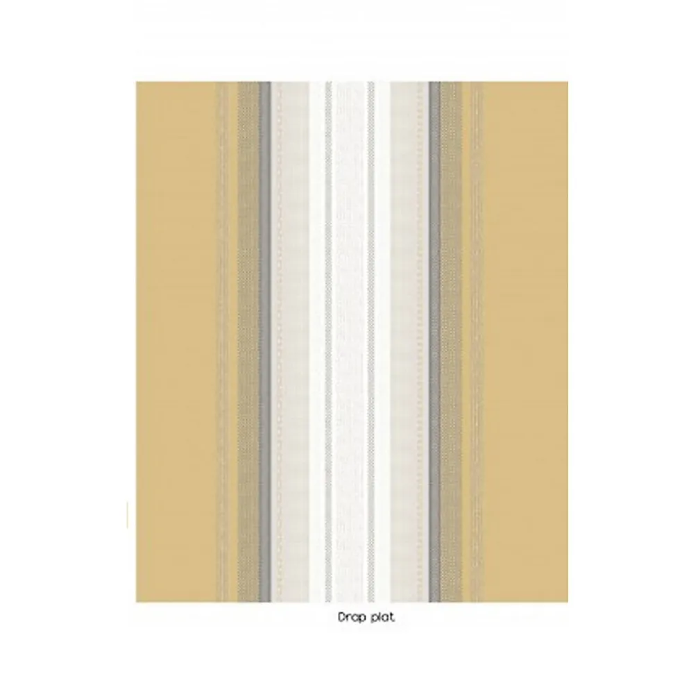 Drap plat en percale de coton au style ethnique chic (240x310 cm - Jaune)