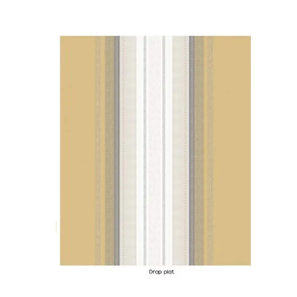 Drap plat en percale de coton au style ethnique chic (180x290 cm - Jaune)