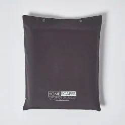 Drap plat en satin de coton égyptien 1000 fils gris foncé, 240x275 cm - HOMESCAPES