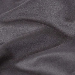 Drap plat en satin de coton égyptien 1000 fils gris foncé, 270x300 cm - HOMESCAPES