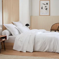 Drap plat esprit grand hôtel (280x325 cm - Blanc)