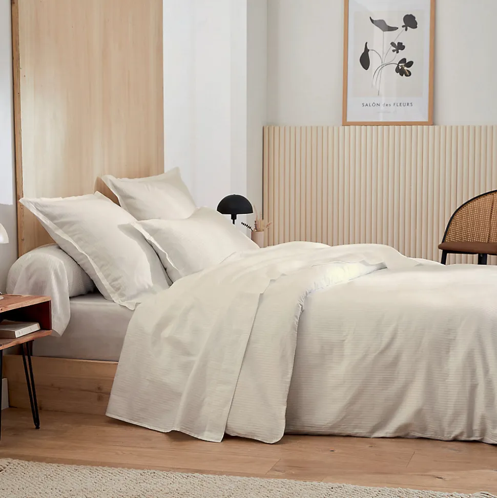 Drap plat esprit grand hôtel (280x325 cm - Sable)