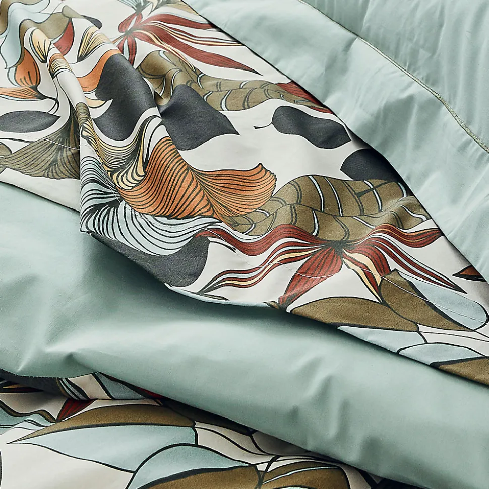 Drap plat esprit nature (240x310 cm - Vert)