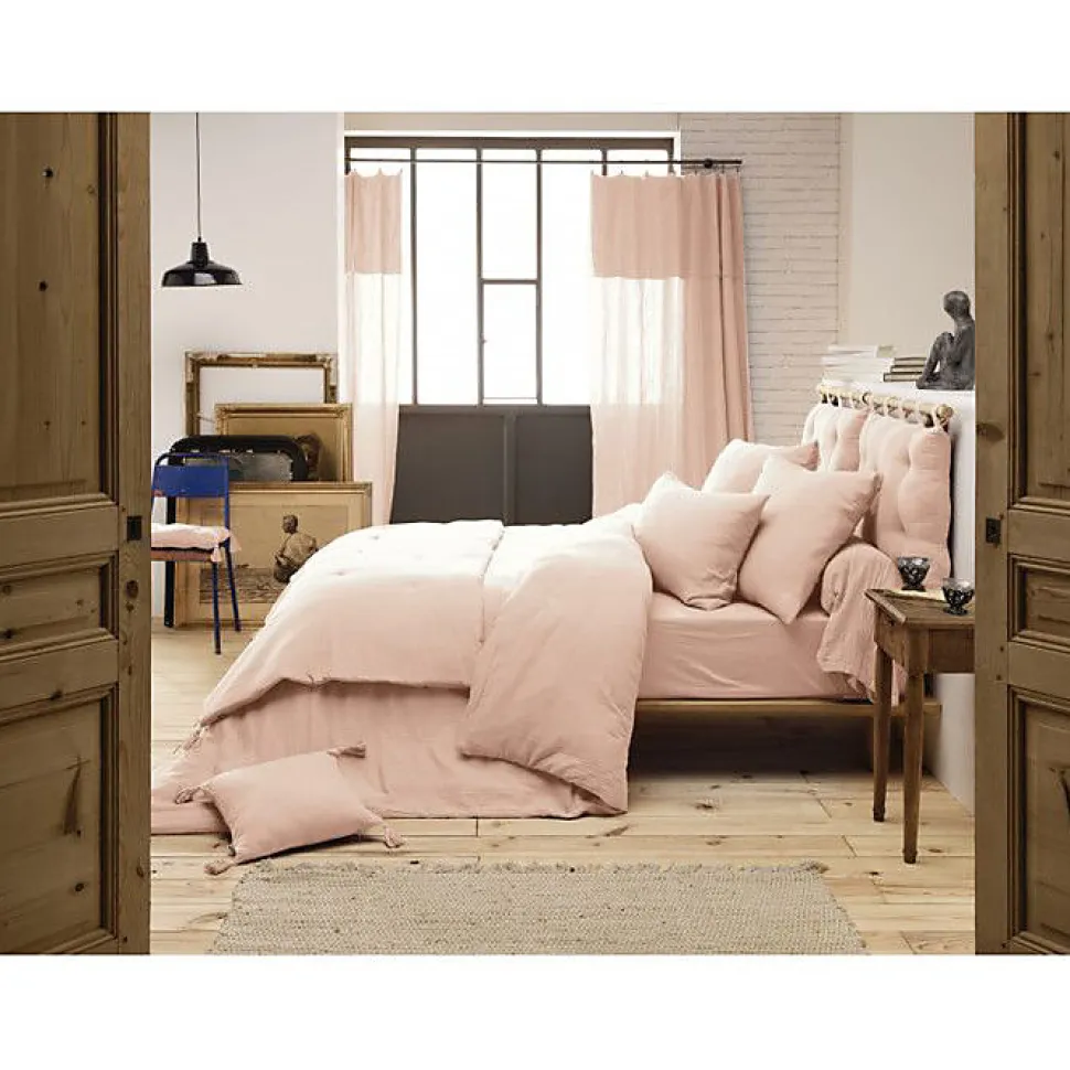 Drap plat Gaïa L'Effet Papillon 270x300 cm Rose gaze de coton