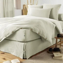 Drap plat Gaïa L'effet Papillon vert d eau 270 x 300 cm