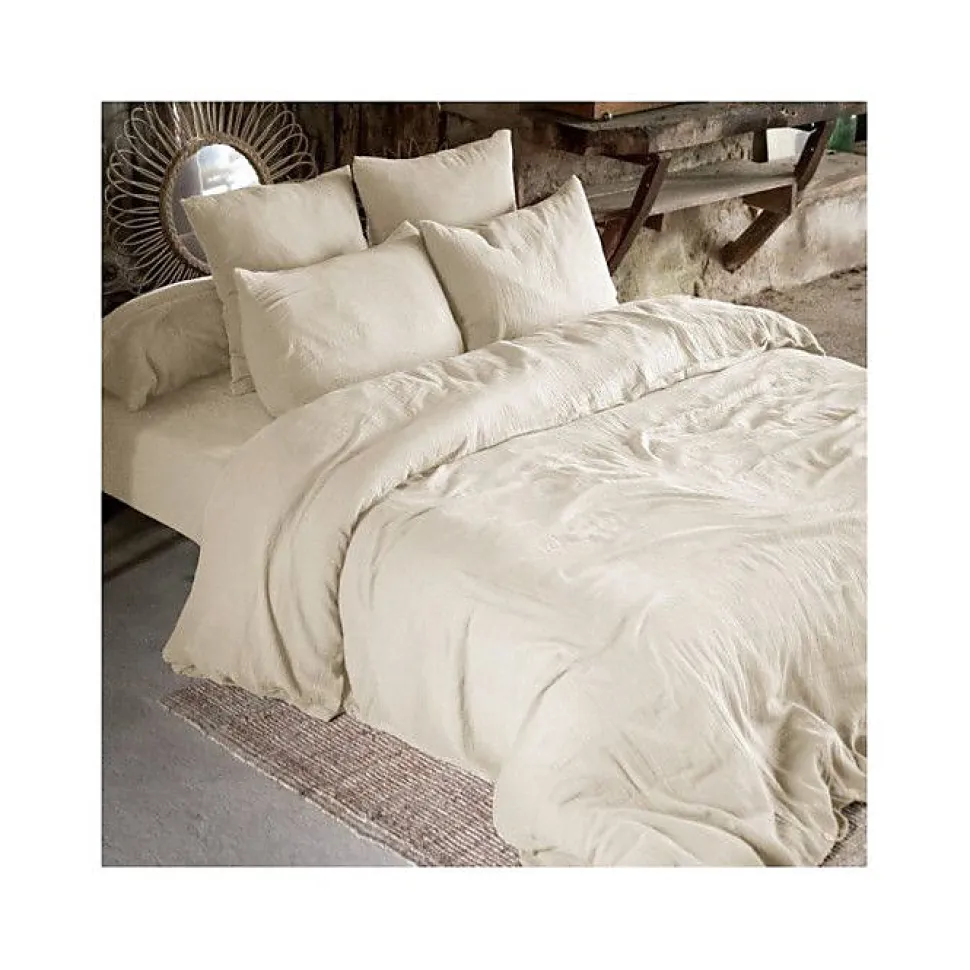 Drap plat "Gaïa" toutes dimensions "Gaze de Coton" - Gaïa Pampa - 240 x 300 cm pour lit 2 places