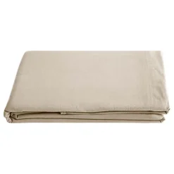 Drap plat Palace pur coton teint lavé, 63 fils/cm² Vent du sud - Palace Lin - 270 x 290 cm pour lit King Size