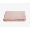 Drap plat Palace pur coton teint lavé, 63 fils/cm² Vent du sud - Palace Rose - 270 x 290 cm pour lit King Size