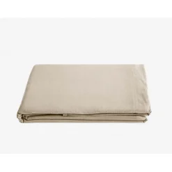 Drap plat Palace pur coton teint lavé, 63 fils/cm² Vent du sud - Palace Lin - 240 x 290 cm pour lit 2 places