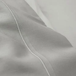 Drap plat percale de coton peigné "Julian" toutes dimensions Coton Pur - Julian Perle - 180 x 290 cm pour lit 1 place