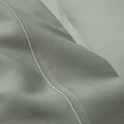 Drap plat percale de coton peigné "Julian" toutes dimensions Coton Pur - Julian Ardoise - 180 x 290 cm pour lit 1 place