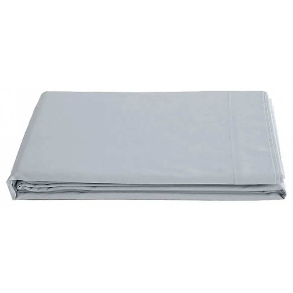 Drap plat percale pur coton peigné longues fibres 80 fils/cm² Vent du sud - Neige - 180 x 290 cm pour lit 1 place