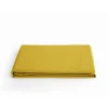 Drap plat percale pur coton peigné longues fibres 80 fils/cm² Vent du sud - Moutarde - 240 x 300 cm pour lit 2 places