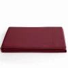 Drap plat Prémium Coton Pur 240 x 300 cm Grenat coton