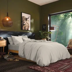 Drap plat Prémium Coton Pur 180 x 290 cm Sable