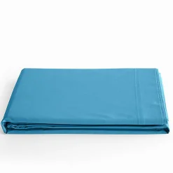 Drap plat Prémium Coton Pur 180x290 Turquoise