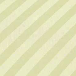 Drap plat satin rayé en coton égyptien 330 fils vert sauge, 180x290 cm - HOMESCAPES