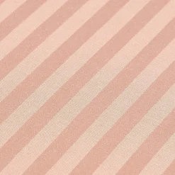 Drap plat satin rayé en coton égyptien 330 fils taupe, 270x300 cm - HOMESCAPES