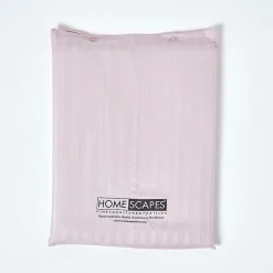 Drap plat satin rayé en coton égyptien 330 fils violet, 180x290 cm - HOMESCAPES