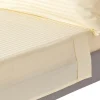 Drap plat satin rayé en coton égyptien 330 fils jaune pâle, 230x255 cm - HOMESCAPES