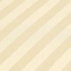 Drap plat satin rayé en coton égyptien 330 fils jaune pâle, 275x275 cm - HOMESCAPES