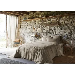 Drap plat "Soline" toutes dimensions Lin lavé - Soline Sable - 270 x 300 cm pour lit King size