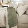 Drap plat "Soline" toutes dimensions Lin lavé - Soline Thym - 240 x 300 cm pour lit 2 places