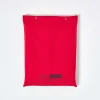 Drap plat uni 100 % coton égyptien 200 fils rouge, 240x300 cm - HOMESCAPES
