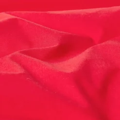 Drap plat uni 100 % coton égyptien 200 fils rouge, 240x300 cm - HOMESCAPES