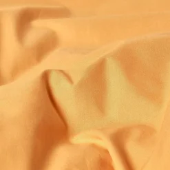 Drap plat uni 100 % coton égyptien 200 fils jaune moutarde, 275x275 cm - HOMESCAPES