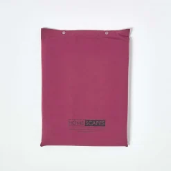 Drap plat uni 100 % coton égyptien 200 fils bordeaux, 240x275 cm - HOMESCAPES