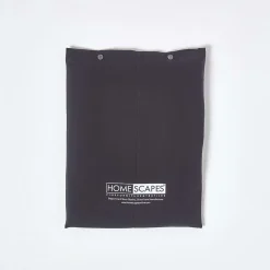 Drap plat uni 100 % coton égyptien 200 fils noir, 240x275 cm - HOMESCAPES
