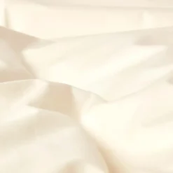 Drap plat uni 100 % coton égyptien 200 fils ivoire, 240x300 cm - HOMESCAPES